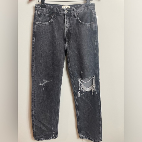 New Etica Rhea Midrise Straight Crop Jeans-Smokey Mountain Size 26 Retail $182 - Picture 4 of 13